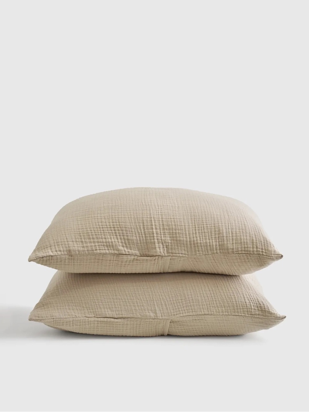 Quince Organic Cotton Airy Gauze King Sham Set in Dune